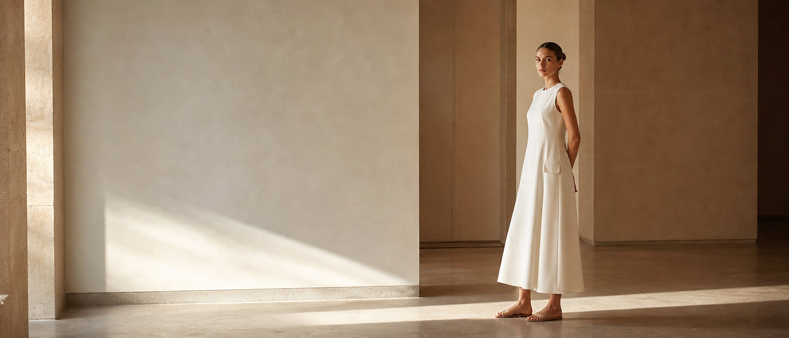 GLINEA - the ivory dress in warm afternoon light