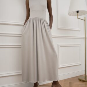 The Gathered Dress — Grey