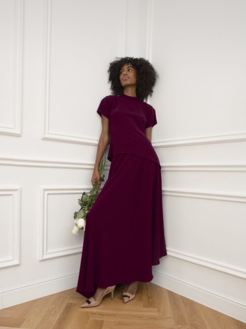 glinea-01788 The Signature Top — Burgundy